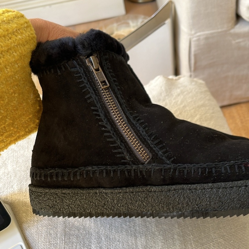 Anthropologie Brand New Laidback London Setsu Shearling Black winter boot🌈 - Picture 10 of 12